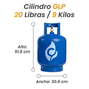 Cilindro de GLP de 9 KG / 20 Libras – Eficiencia para Uso Diario